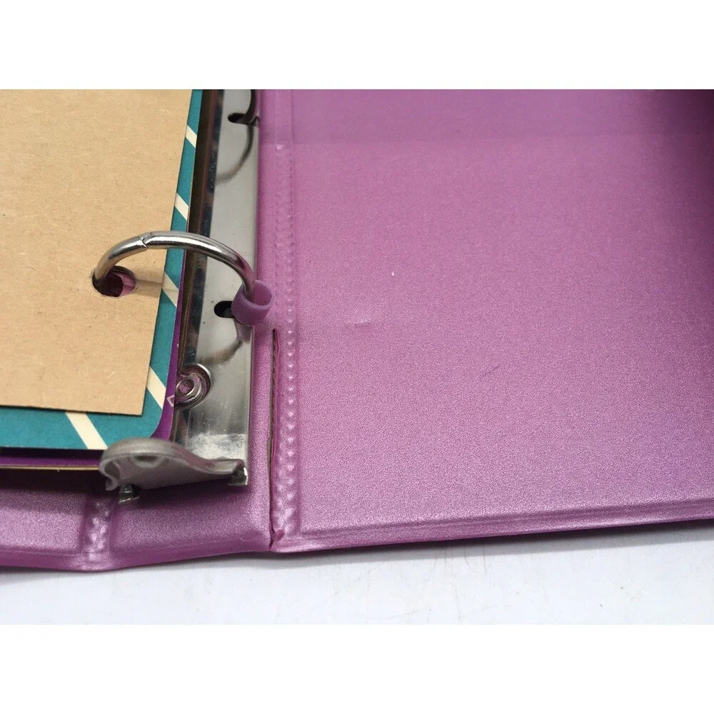 1980s Trapper Style Lavender 3 Ring Notebook Mead Super Shades Paper Inserts 9x7